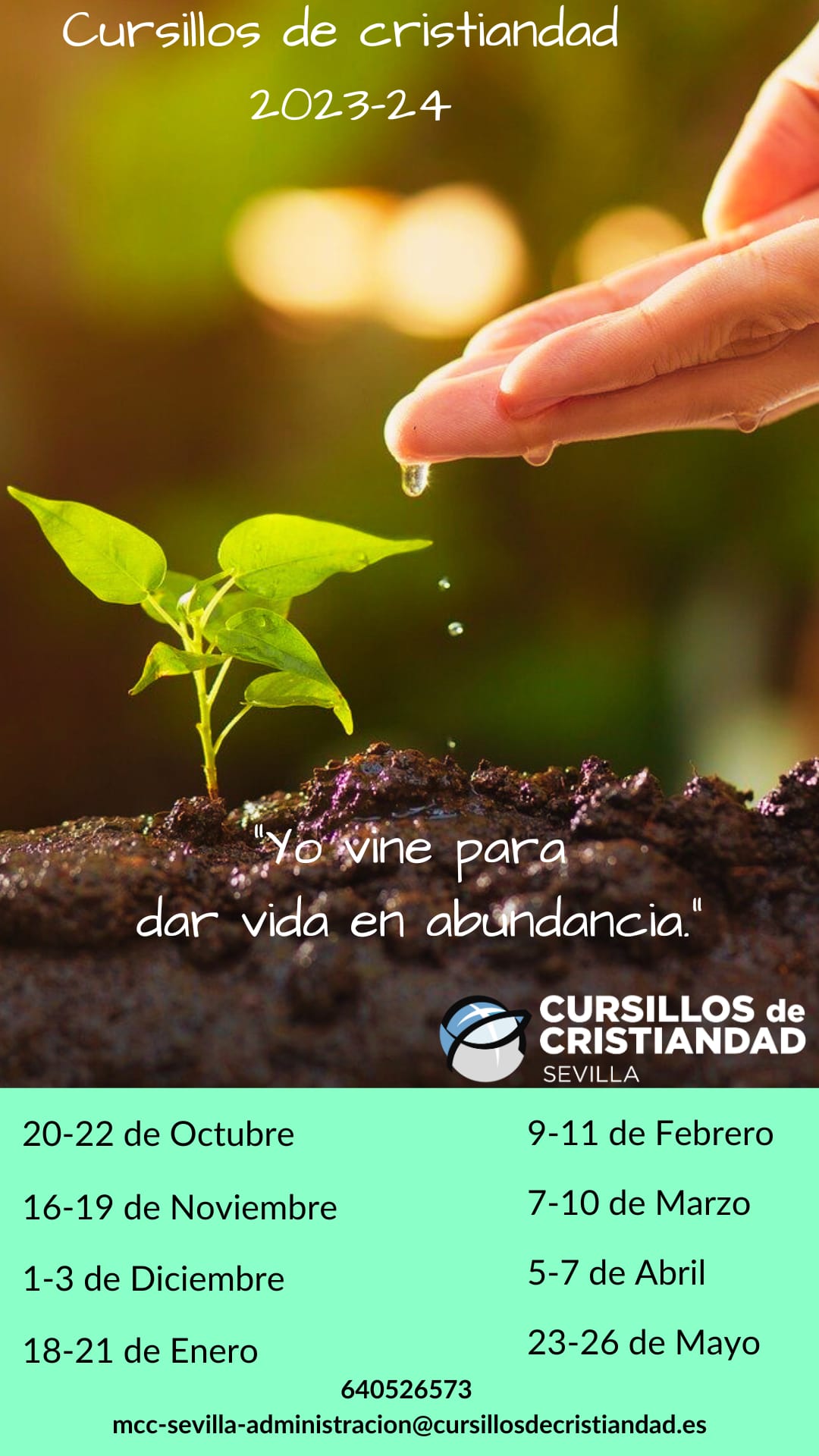 Fechas Cursillos Cristiandad